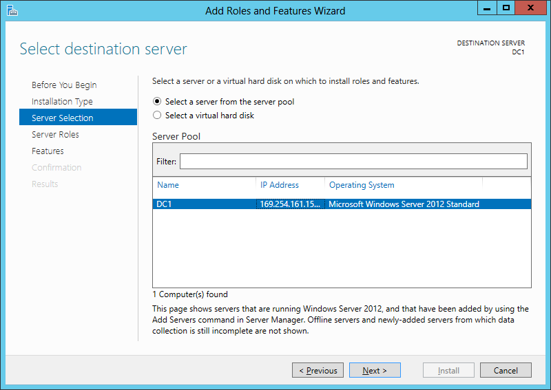 Windows Server 2012 - Добавление роли Active Directory